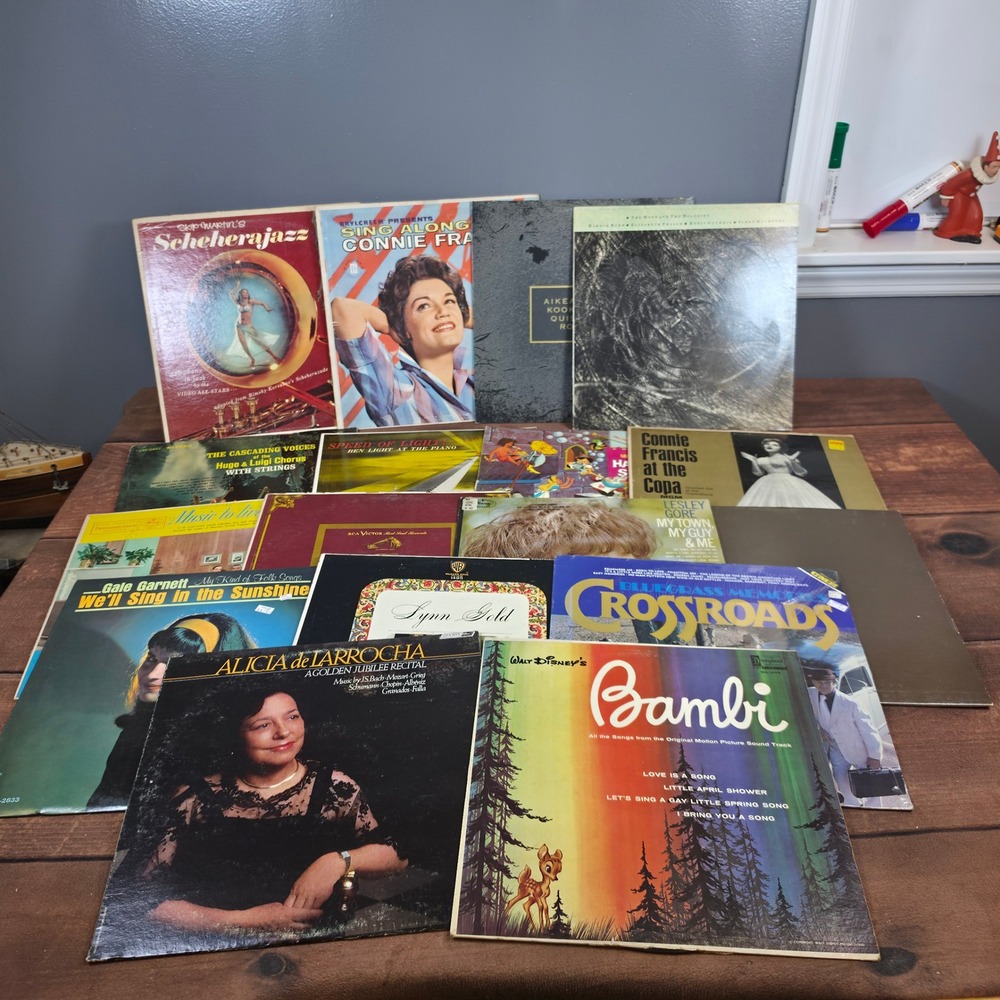 Mixed Vinyl Record Lot 12" LP Multicolor Good Vintage Jazz Pop Disney Classical